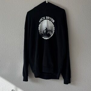 Black Zach Bryan Quittin Time Tour Hoodie